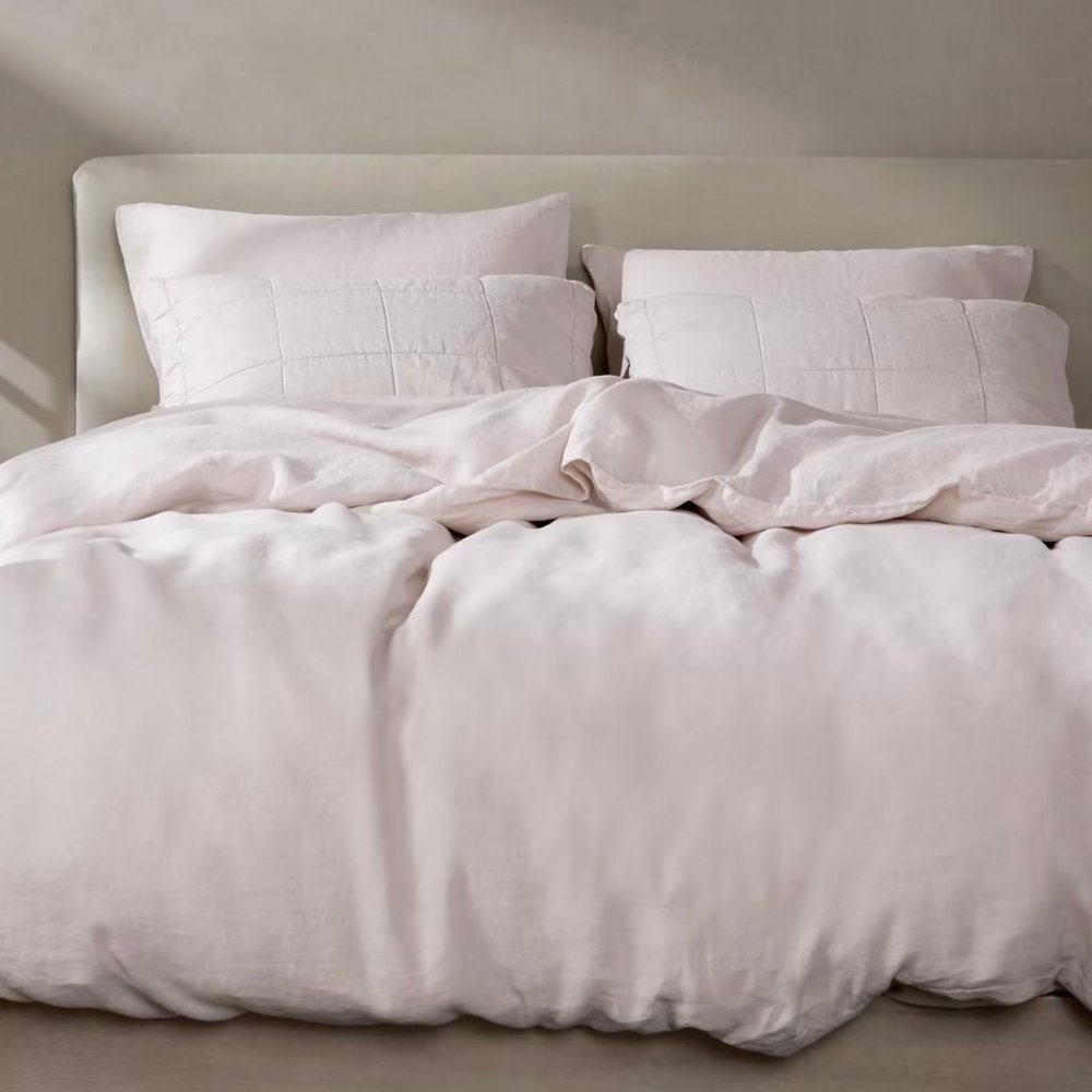 Parachute Linen Blush King Pillowcase Set